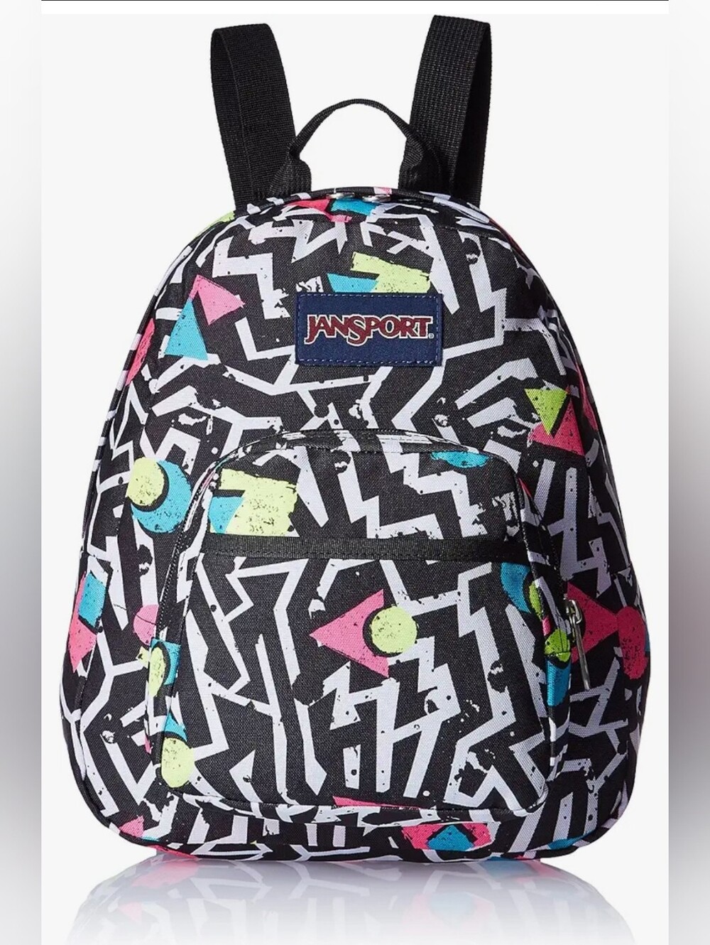 JanSport Half Pint Polyester 10.2 Ltrs Black/White Bebop School Backpack